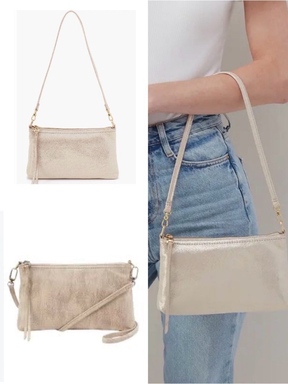Hobo Dusty Gold Darcy Convertible bag
